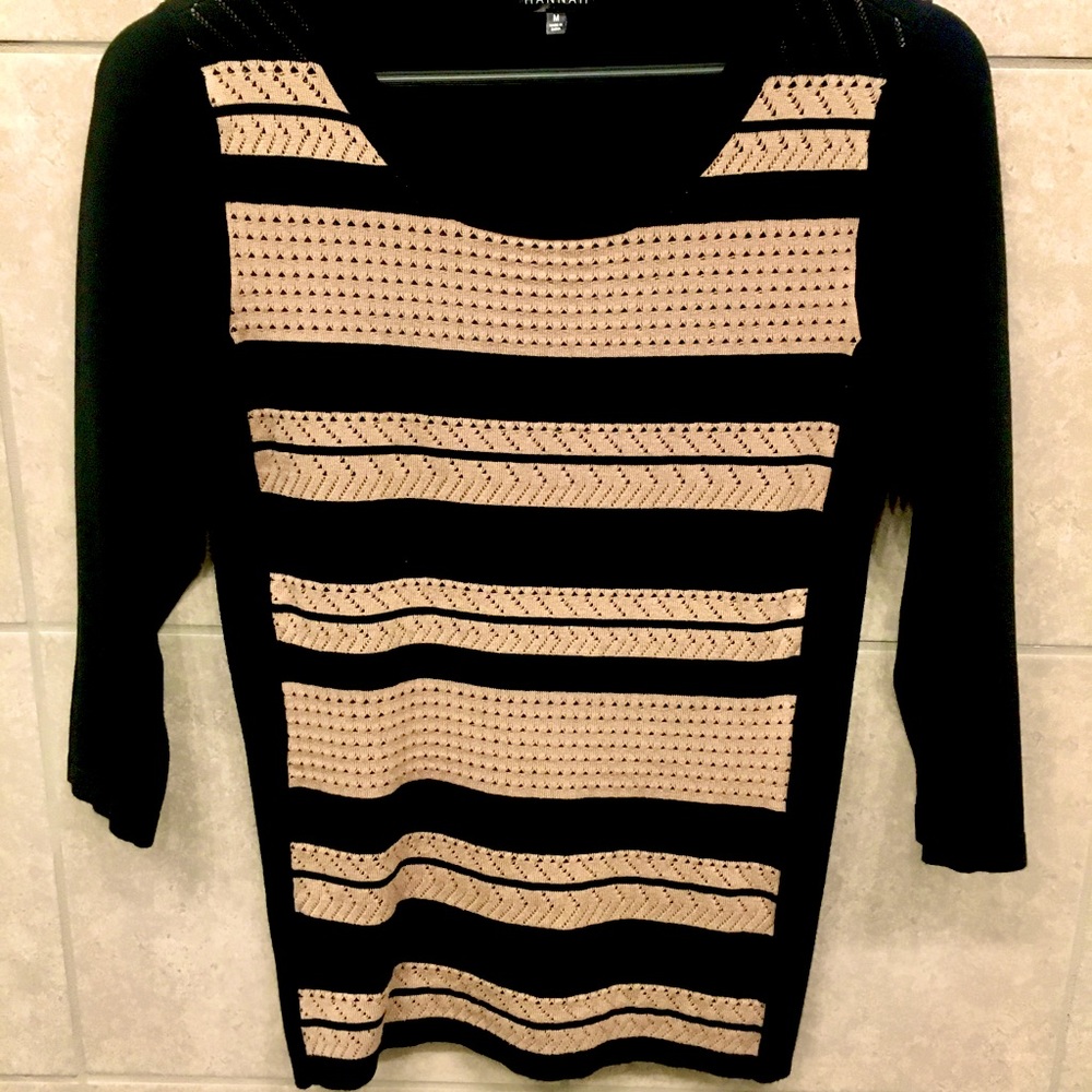 Black & Tan Sweater - Sz M
